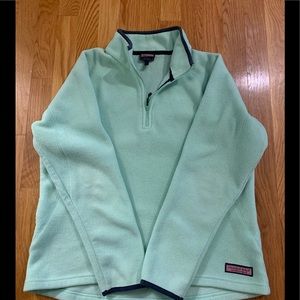 Mint Green Vineyard Vines quarter zip fleece